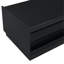 Table basse moderne rectangulaire avec 4 tiroirs et 2 tablettes de présentation, table basse en bois de style cannelé de 47,2 po pour le salon-1601853067