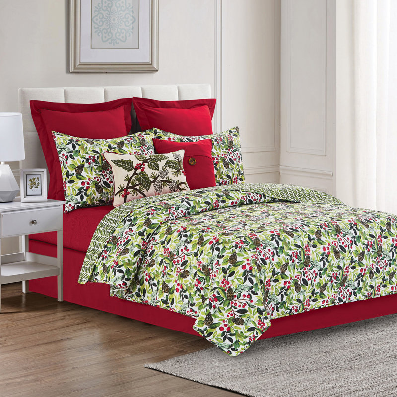 Tyson Pines Cotton Reversible Quilt Set, Queen Quilt + 2 Standard Pillow Shams