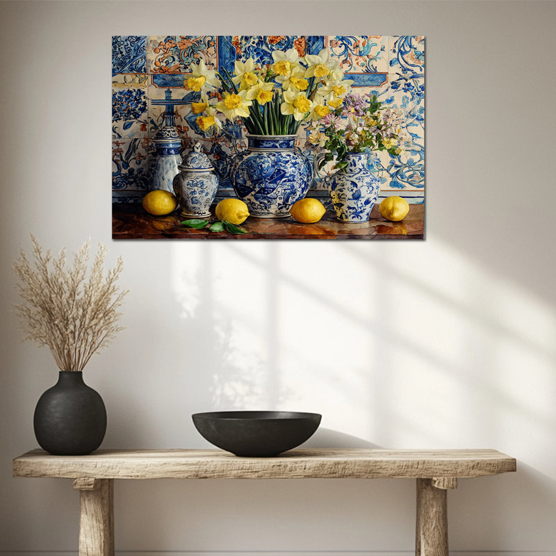 Art mural citron, cuisine italienne, art mural sur toile citron pour la cuisine, décoration murale rétro, fruits, impressions d'art méditerranéen 20 po x 30 po