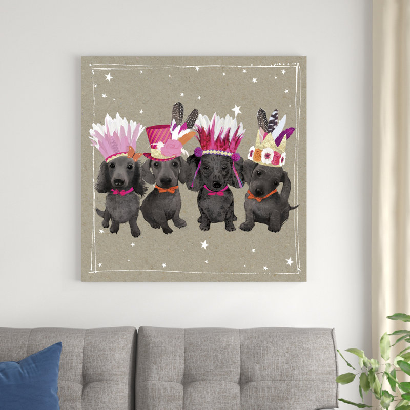 Fancypants Wacky Dogs VII, H 36 po x l 36 po x P 1,25 po