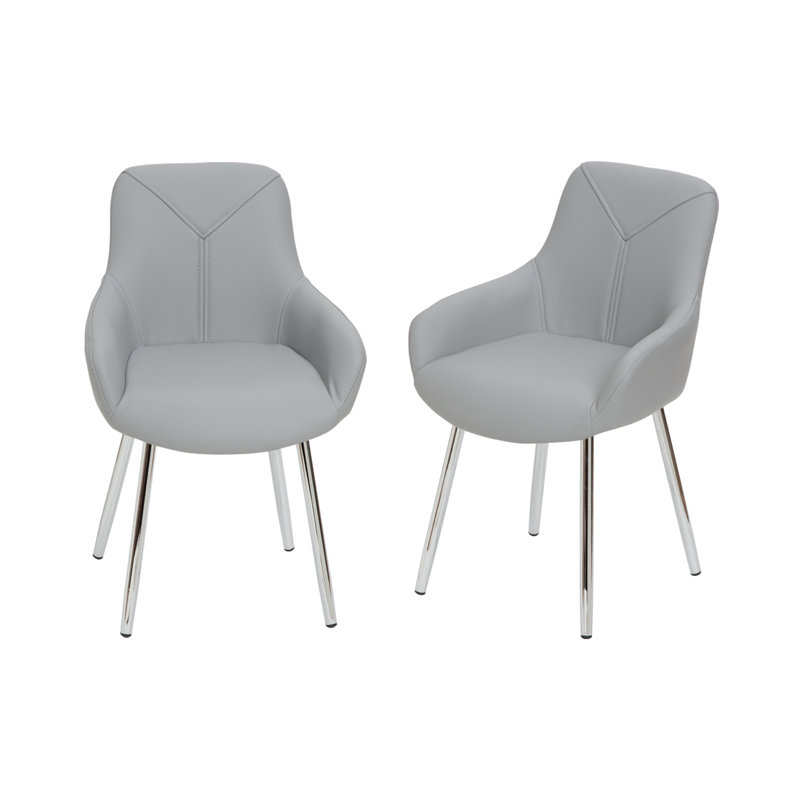 Ariad Kids 12.5'' Chair and Ottoman, Gray