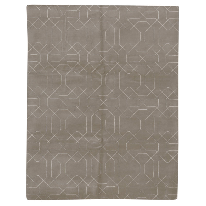 Hand Knotted Area Rug in Olive