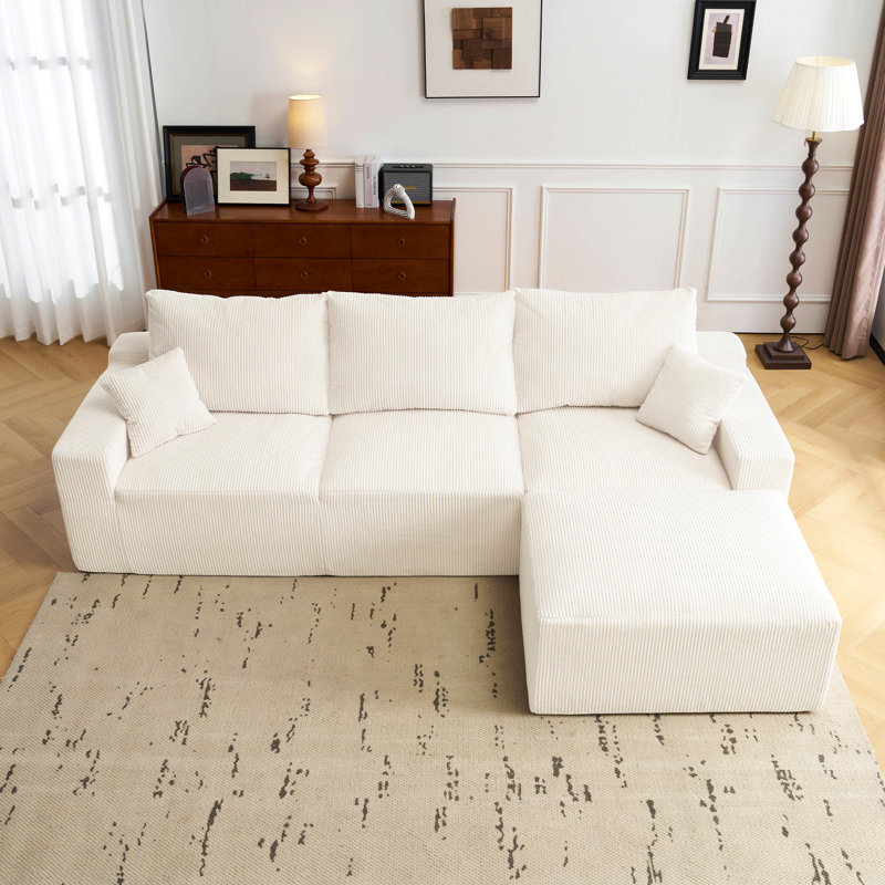 Canapé-repose-pieds beige