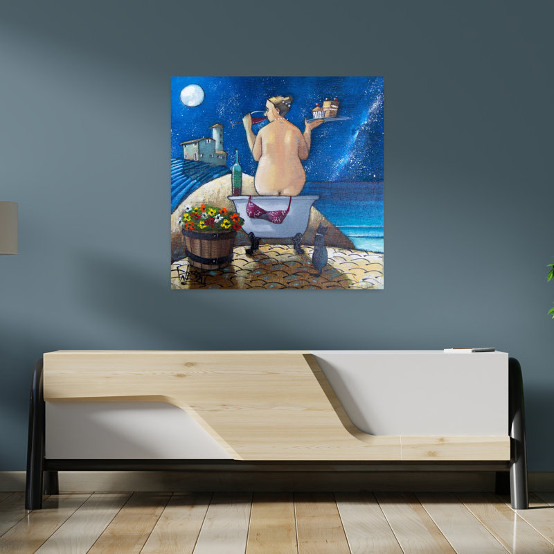 Art contemporain de plage, bain n ° 2, H 36 po x l 36 po