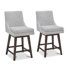 Tabouret de comptoir pivotant rembourré Zahara