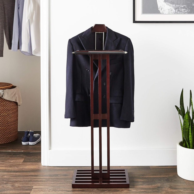 Solid Wood Freestanding Valet Stand