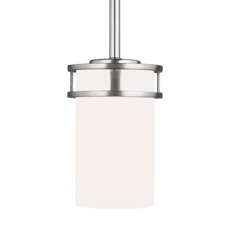 Robie One Light Mini-Pendant from Generation Lighting , Brushed Nickel, Energy Star, Yes