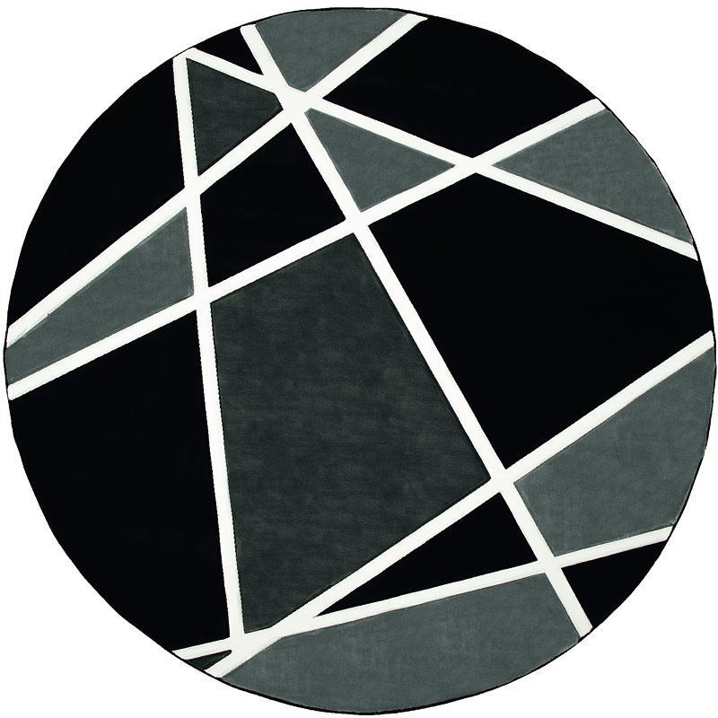 Zabala Abstract Indoor Rug, Round 7'10"