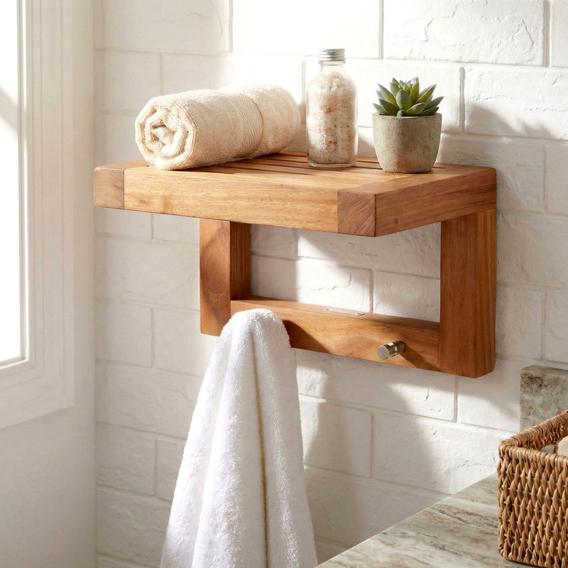 Moa™ Teak Floating Shelf