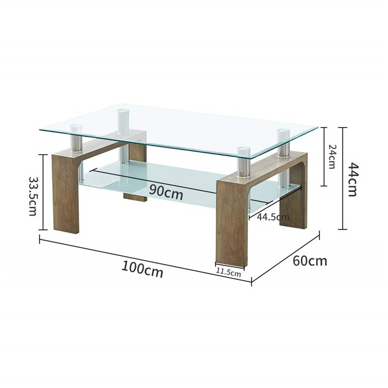 Modern Side Table With Lower Shelf Chrome And MDF Support Living Room Guest Reception Room Table Black, Brown
