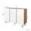Buffet avec 3 tiroirs et 2 portes, buffet 47,24 "avec tablettes réglables pour le salon, la salle à manger, le couloir