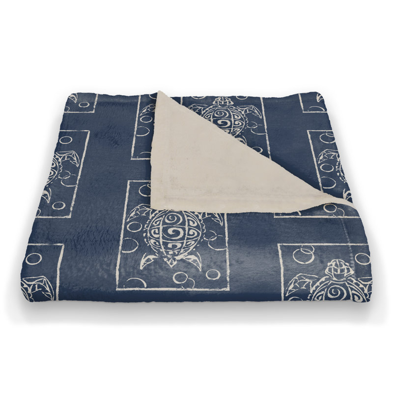 Hand Woven Throw Blanket, Navy