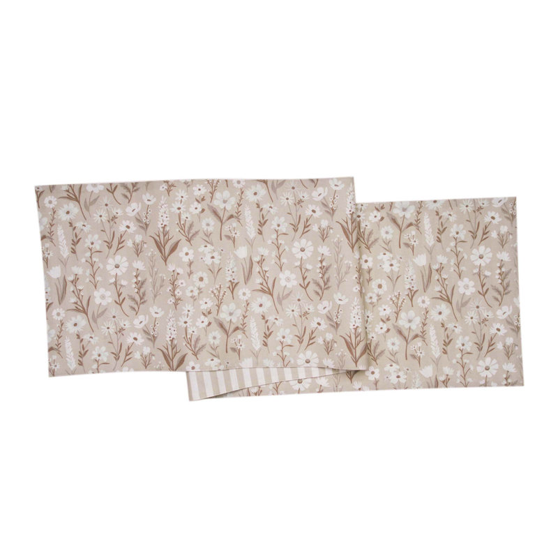 Natural Botanical Reversible Table Runner