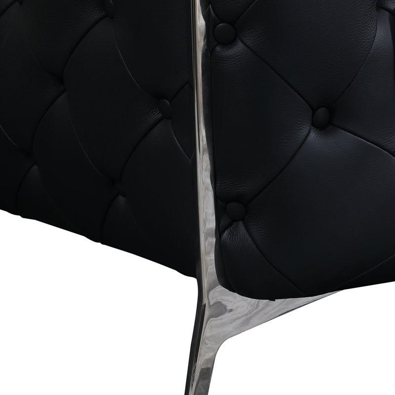 Fauteuil transitionnel 100% cuir italien, Noir