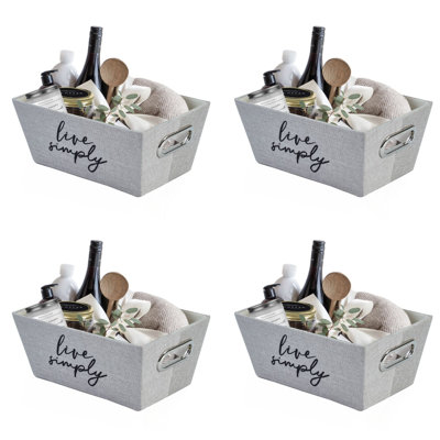 Ensemble de bacs de rangement en tissu