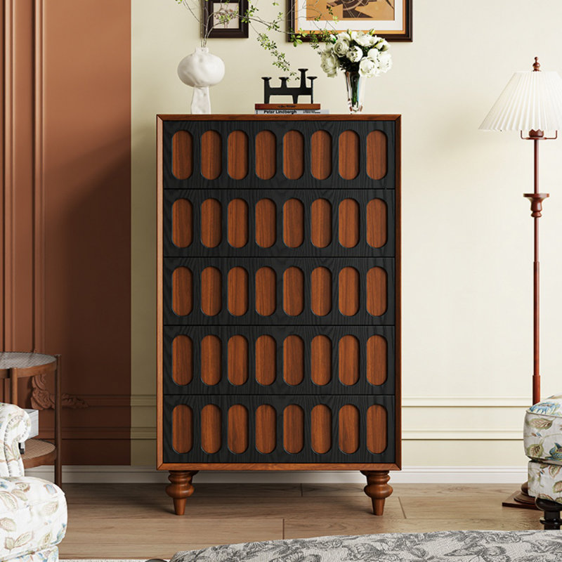 Commode d'appoint brune Vintage