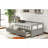 Wooden Daybed With Trundle Bed And Two Storage Drawers , Extendable Bed Daybed,Sofa Bed For Bedroom Living Room, Gray-1152026259