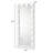 1Pc Glam Tall Lighted Mirror With Drawer Box Beveled Mirror Crystal Knob Glossy  Finish Vanity (Includes Mirror Only)