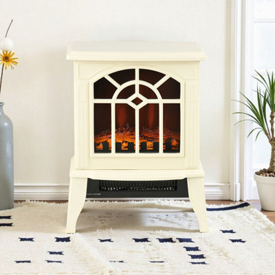 Foyer électrique 18 po - l 14,3 po x P 9,5 po, protection contre la surchauffe, flamme réaliste (750 W / 1500 W)