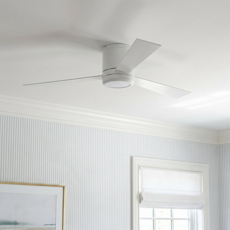 Ventilateur de plafond à DEL Rodrick, 42 pouces, Blanc mat