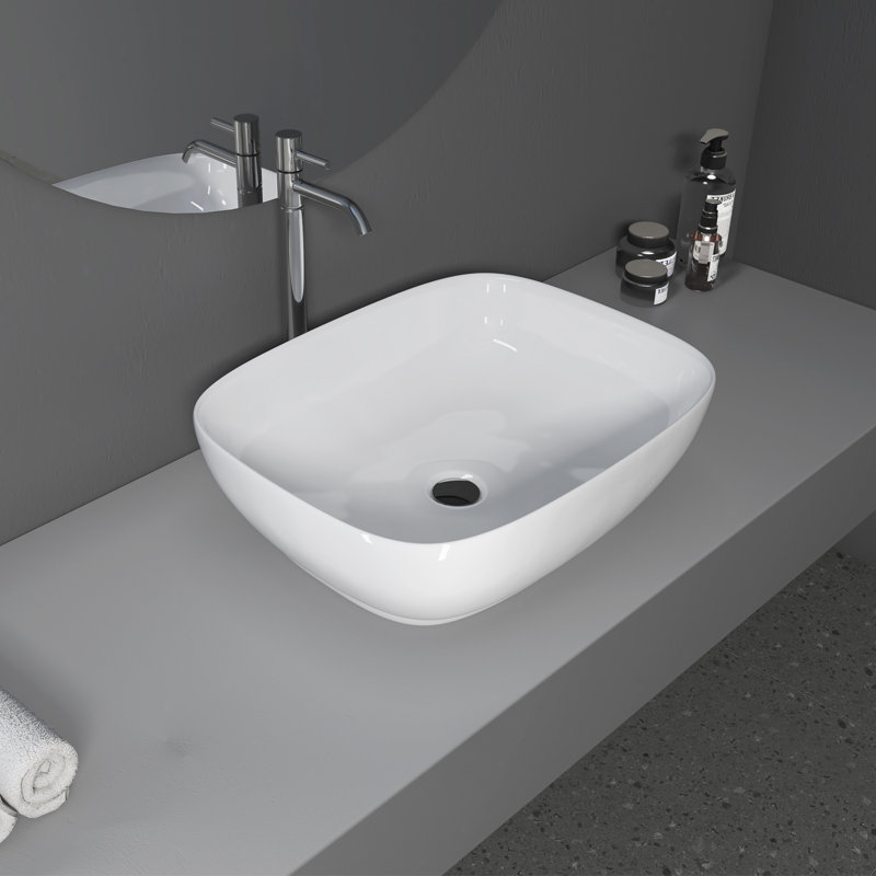 Altair 19.9'' Ceramic Oval Bathroom Sink, White