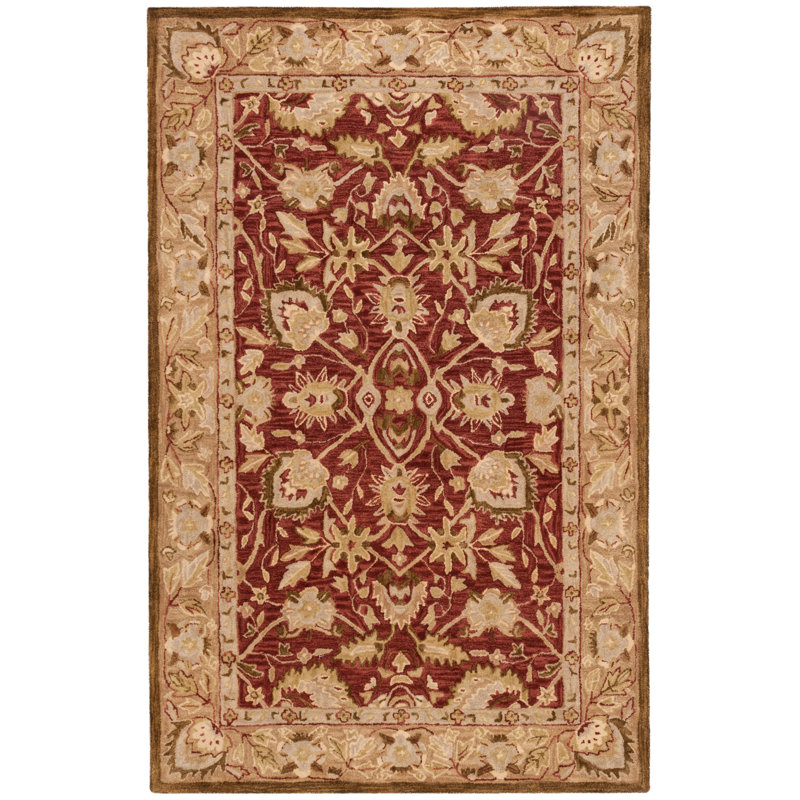 Holborne Hand Tufted Wool Oriental Rug, Rectangle 4' x 6'