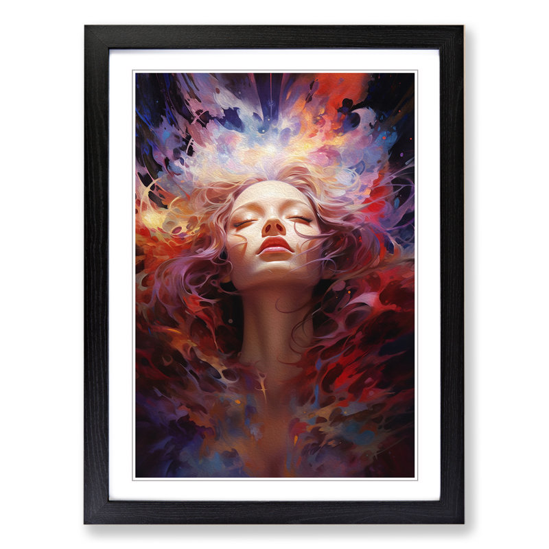 Single Picture Frame Print on Wood, Black Framed, 34cm H x 25cm W