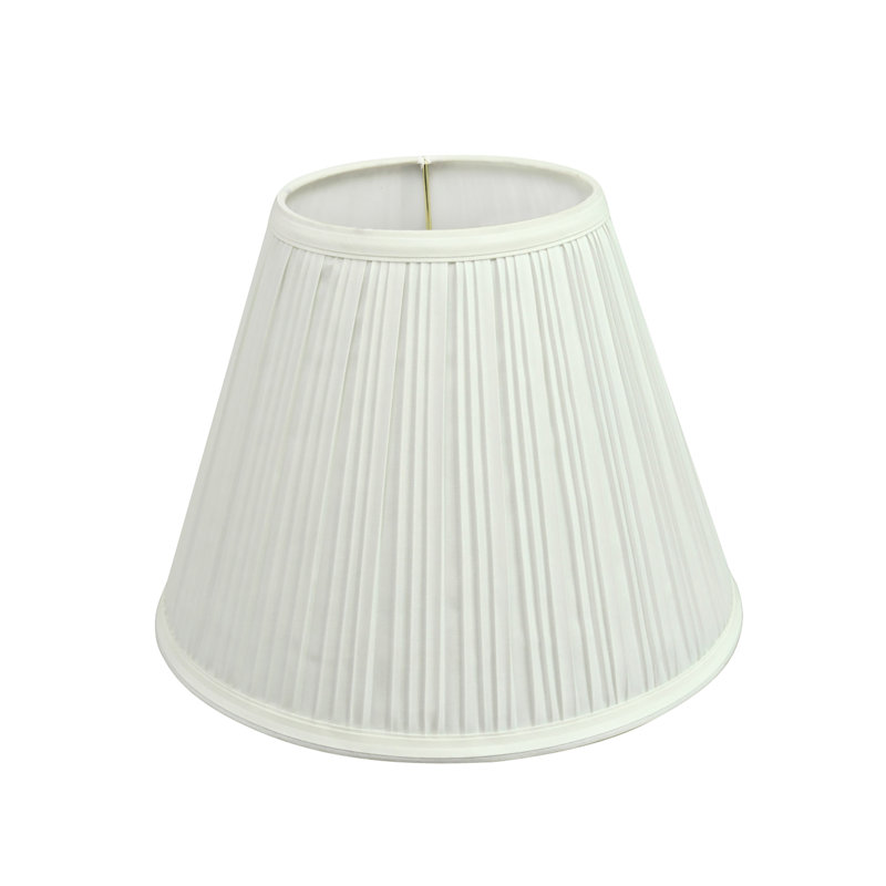 Abat-jour empire en tissu (Uno), Blanc cassé, H 6 po x l 12 po x P 12 po