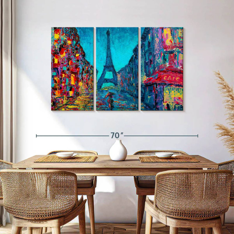 Sebbie Paris Night Stroll Abstract, 36" H x 57" W
