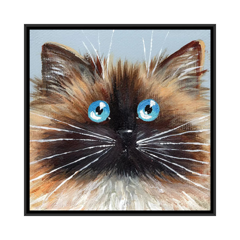« Choc label point » par Kim Haskins-reproduction d’art, H 26 po x l 26 po x P 1,5 po, Toile avec cadre noir, Pas de tapis