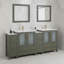  Ensemble de meuble-lavabo double 84 "avec miroir 84"-106870355