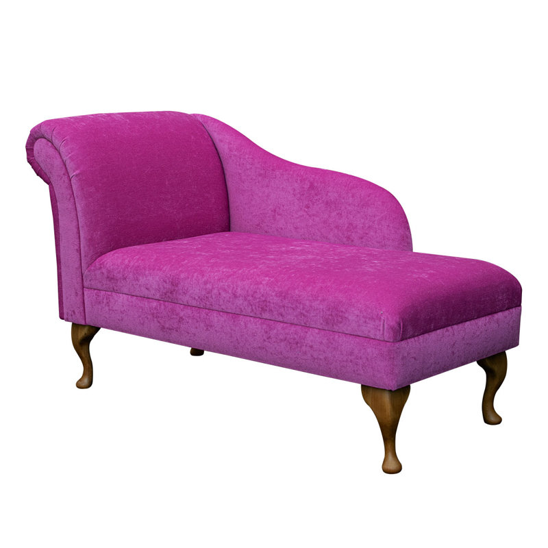 Upholstered Chaise Lounge, Pink