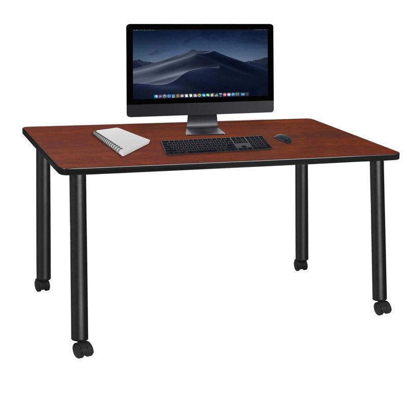 Bureau mobile Regency Kee, Cerise / noir, H 29 po x l 66 po x P 24 po