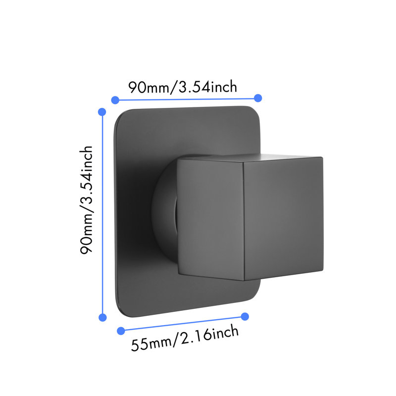 Master Shower Volume Control. Adjustable Brass Handle Valve. 3/4" Cast Metal. Corrosion Resistance Enhancement. Rust. Matt Black. Effortless Installation. 3.46 In. W X 2.19 H D. 1.96 Lb Controller