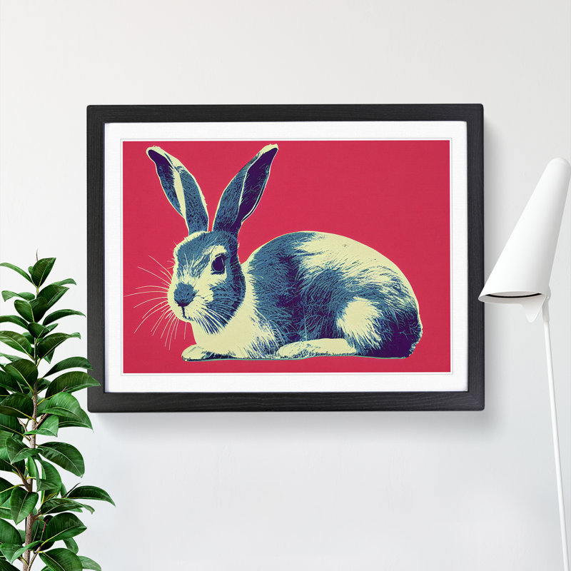 Pop Hare - Single Picture Frame Print, 34cm H x 46cm W x 2cm D