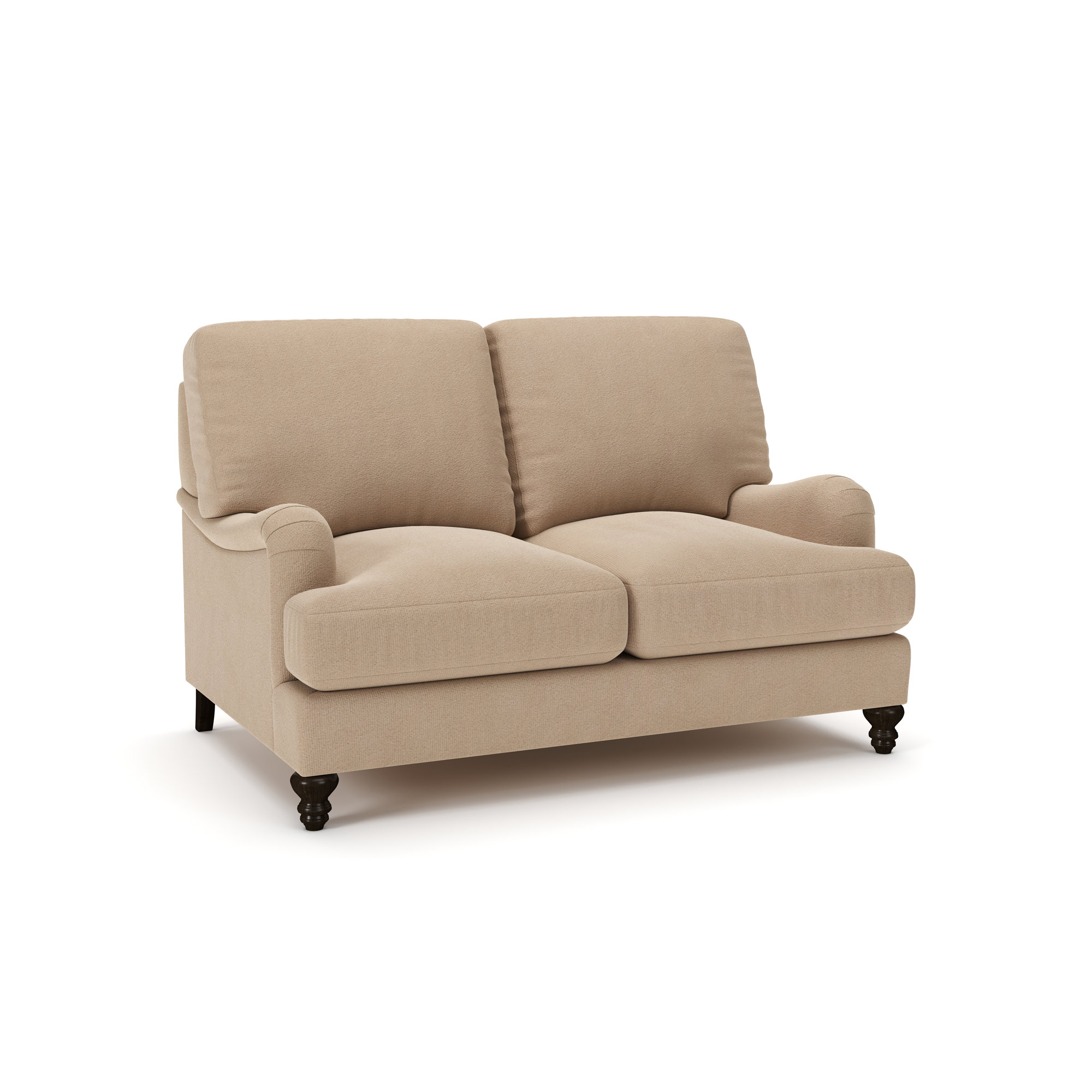 Walters 59'' Upholstered Loveseat, Bella Toast Performance Velvet