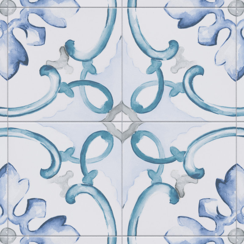 Saint Germain 5.75" x 5.75" Porcelain Singular Wall & Floor Tile