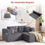 Causeuse contemporaine en velours côtelé avec mousse durable à haute densité, deux coussins décoratifs, porte-gobelets intégrés et repose-pieds séparé-618860376