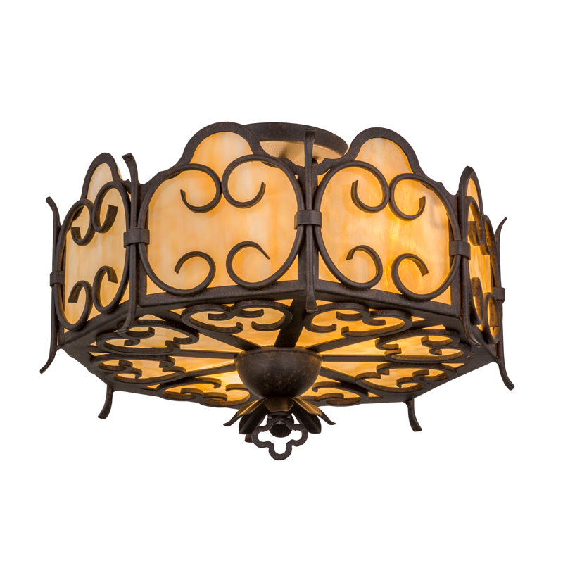 3 - Light Semi Flush Mount