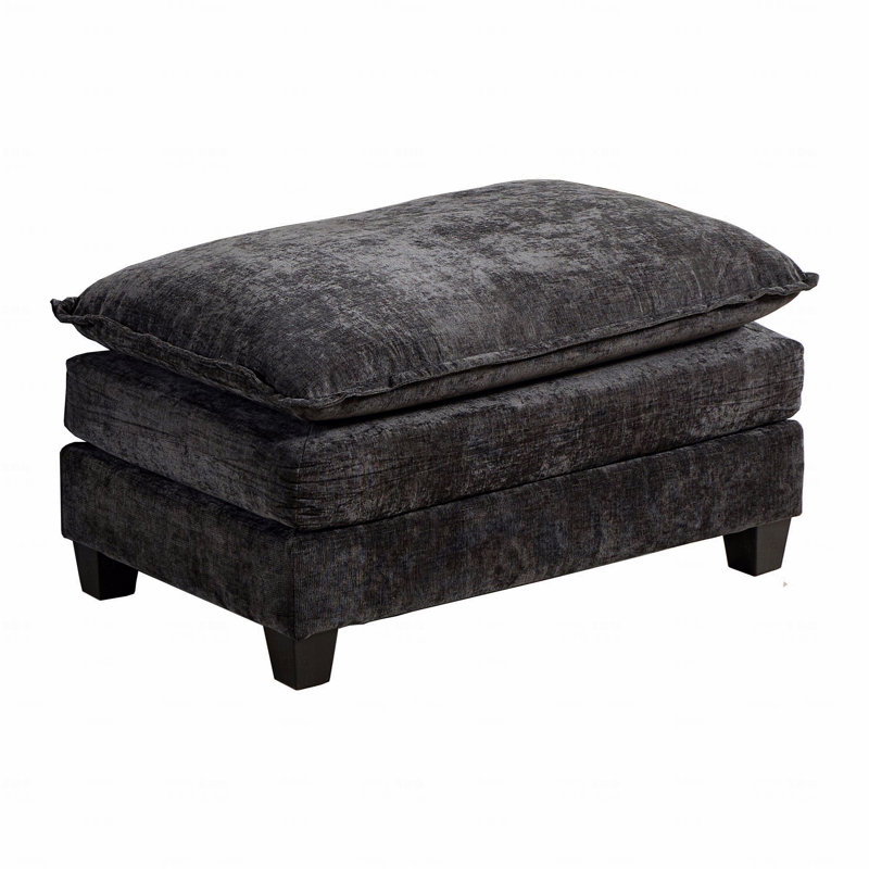 Canapé-lit Cloud, tabouret modulaire moderne en tissu, Noir