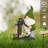 Jusleen 11.4'' Large Cute Flocked Garden Statue With Solar LED Lights