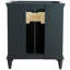 Meuble-lavabo simple 30 po au fini gris foncé - armoire seulement - poignées noires