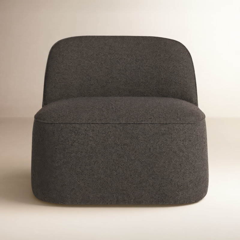Looksee Upholstered Swivel Side Chair, Kelso Charcoal