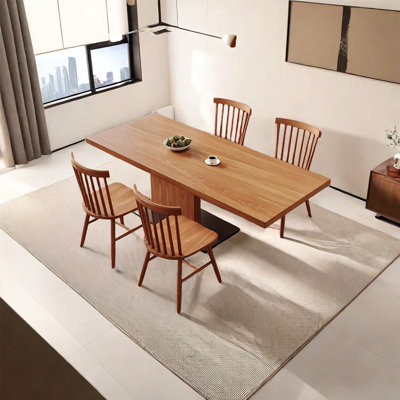 Solid wood ash dining table set