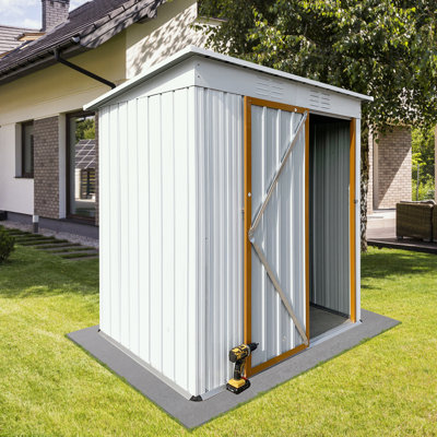 Remises de jardin en métal avec porte simple