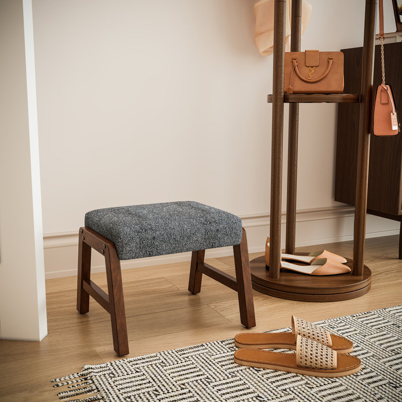 Repose-pieds de couleur, Tissu gris