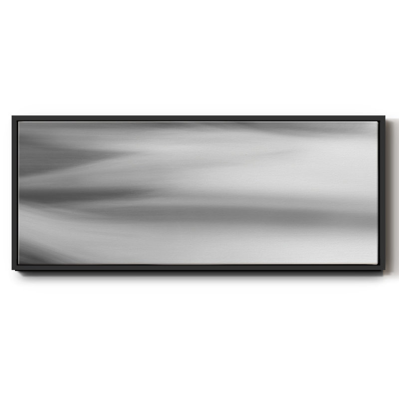 «Black & White Water Panel VII», toile encadrée, H 24 po x l 60 po