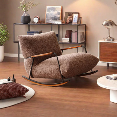 Chaise berçante de salon crème