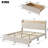 Upholstered Bed Frame with Headboard, Platform Bed with Storage Headboard, Charging Station, Metal Drawers, Wooden Slats-195565548-195565537