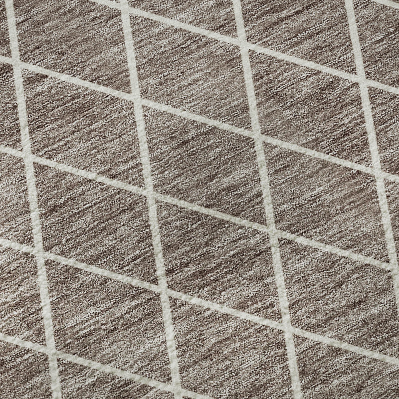 Premium Machine Washable Prisco Taupe Rug, Rectangle 3' x 5'